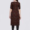Women Checkered Cotton Blend Frontslit Kurta Women Checkered Cotton Blend Frontslit Kurta