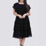 Women Solid 3 Layered Dress ( 4 Colours Choice )