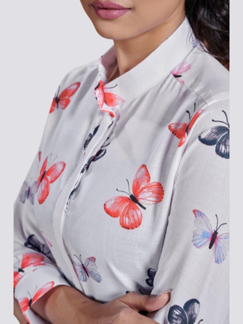 women printed butterfly shirt