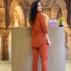 burnt orange artisan coord set back view